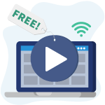 Free streaming service icon